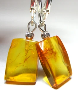 Pendientes Ámbar Báltico Genuino Color Miel - Imagen 1 de 13