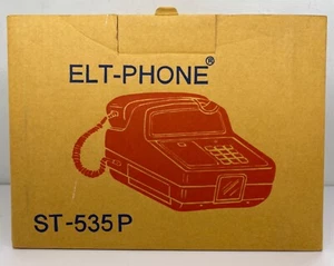 Vintage ELT-PHONE ST-535P White Pay Phone Lobby Hotel Coin Operated Telephone - Picture 1 of 9