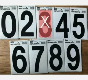 5" Sticker Decal Vinyl Adhesive Address Numbers Black & White USA MADE One ONLY  - Picture 1 of 1