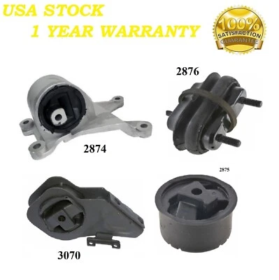 4 piezas montaje de motor y transmisión apto para Chevrolet Malibu 2000-2001 3,1 L - transmisión automática Foto 1 de 4