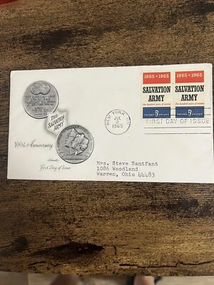 Scott #1267 First Day Issue Plus Stamp Salvation Army  5 C Stamp - Image 1 of 3