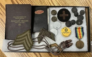 WW1 33° Divisione Raggruppamento Patch Etichette Cani Medaglie Libri Dischi Medico - Foto 1 di 21