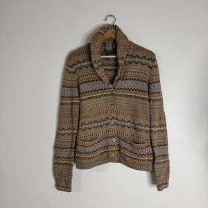 Lauren Ralph Lauren Pullover Damen Medium Fair Isle Strick Knopfleiste Kragen - Bild 1 von 9