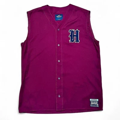 Camiseta de béisbol Hollister Co. para hombre borgoña sin mangas - talla L Foto 1 de 4