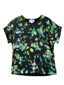 Joseph Ribkoff Abstraktes Aquarell Kunst Top Gr. S Modern Erhöht Basic - Bild 1 von 10