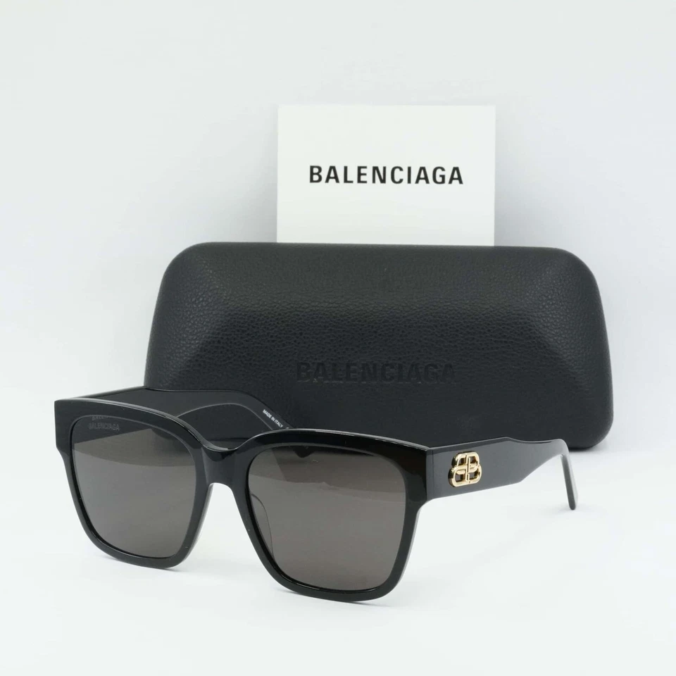 Balenciaga Everyday BB 0056s Sunglasses 001 Black 100 Authentic