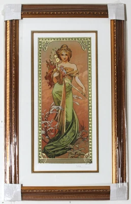 “The Seasons: Spring” (1900) de Alphonse Mucha, edición limitada #235/475 Giclée Foto 1 de 4