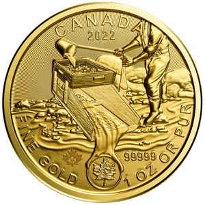 1 oz 200$ Kanada Goldmünze Klondike-Goldrausch 2022 BU Originalblister - Picture 1 of 4