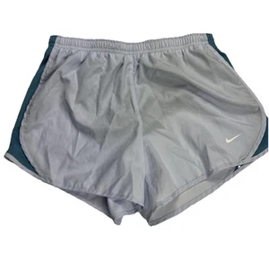 Nike Tempo Girls Large Blue Teal Turquoise Lined Running Shorts 848196-085 - Picture 1 of 12