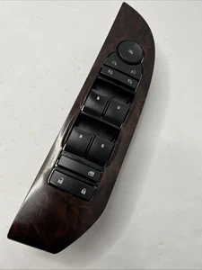 ✅ 07-09 Cadillac Escalade Chevy GMC Driver Side Power Window Switch OEM Wood - Bild 1 von 8