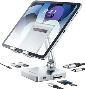 Station d'accueil 7 en 1 BYEASY USB-C Hub pour iPad, ordinateur portable et téléphone - Photo 1/3