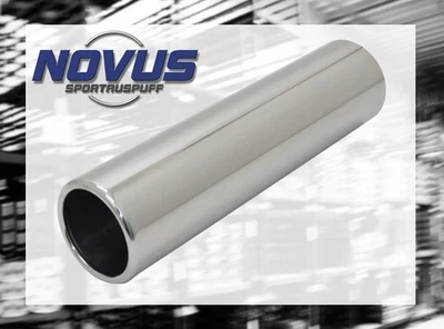 EDELSTAHL ENDROHR Ø 90mm rund zum ANSCHWEISSEN AUSPUFF ENDSCHALLDÄMPFER - Bild 1 von 2