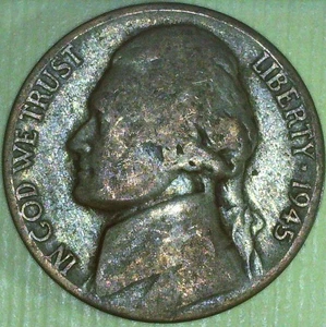 1945-D War Nickel 35% Silver - Picture 1 of 2
