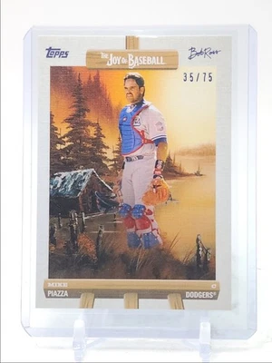 МОЛЬБЕРТ MIKE PIAZZA 2025 TOPPS X BOB ROSS THE JOY OF BASEBALL /75 Q4616 - Изображение 1 из 2