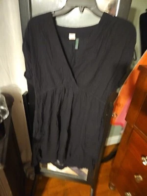 Lauren Ralph Lauren Black Cotton Swimsuit Coverup Large Womens - Image 1 of 4