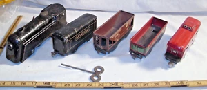 MARX NEW YORK CENTRAL STEAM TYPE WIND UP 5 PIECE TRAIN SET 1930s - Picture 1 of 3