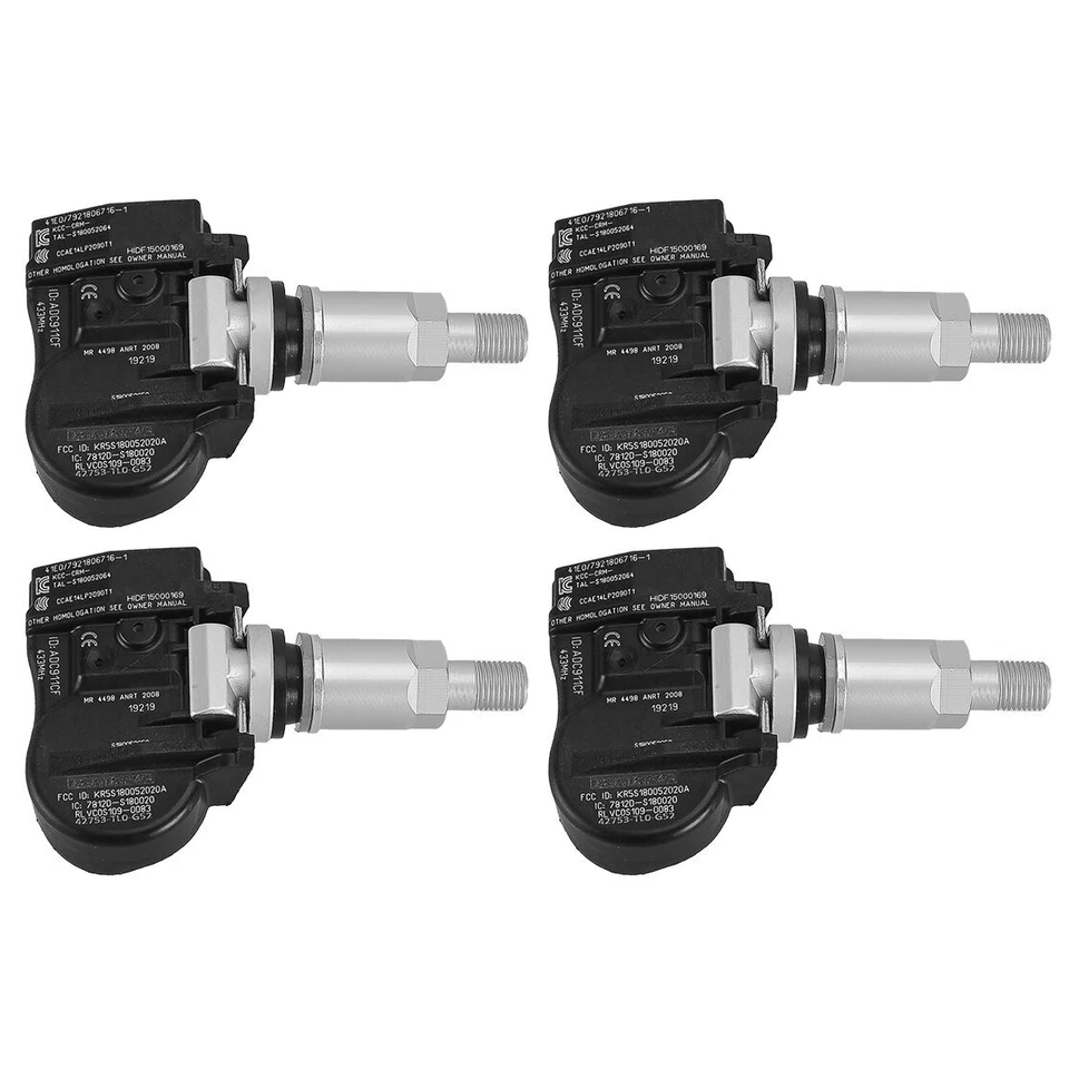 Sensor de presión de aire de neumáticos 4x TPMS apto para Honda Accord Crosstour Jazz Acura bueno Foto 1 de 4