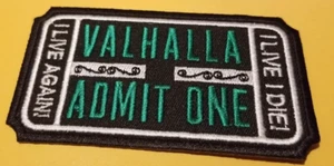 VALHALLA ADM ONE I LIVE I DIE bestickter Aufnäher ca. 2,25 x 4" grün - Bild 1 von 2