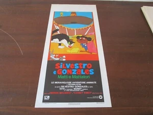 LOCANDINA ORIGINALE SILVESTRO E GONZALES MATTI E MATTATORI 1977 - Picture 1 of 2