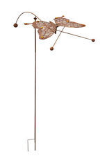 Jeweled Butterfly  44 x 17  Metal Kinetic Garden Balancer Stake
