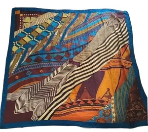 Hermes "CouponsIndiens" Shawl Cashmere Silk Scarf 54 x 53 designer A. Honore - Picture 1 of 17
