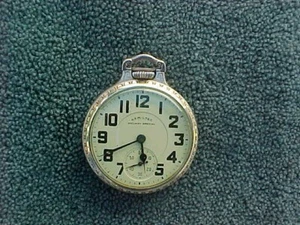 Vintg 21J HAMILTON 992B Bar Over RAILWAY SPECIAL 16S Yellow GF Pocket Watch 1947 - Picture 1 of 11