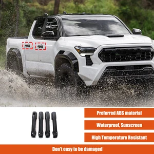 Cubierta de manija de puerta exterior negra brillante accesorios moldura para Toyota Tacoma 2024+ - Imagen 1 de 9