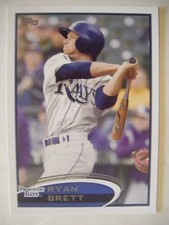 RYAN BRETT RC 2012 Topps Pro Debut baseball card #8 RAYS QTY Burien WA Seattle