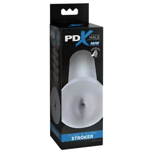 Pipedream PDX Male Pump & Dump Stroker Clear - Anal Masturbation Sleeve - Picture 1 of 2