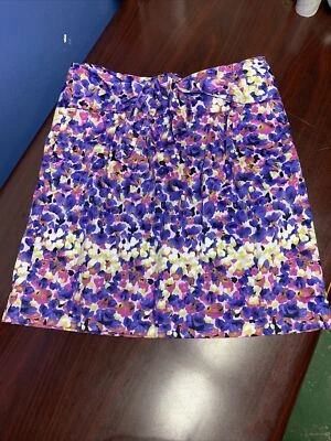 Falda Floral Multicolor Adrienne Vittadini con Bolsillos Talla 8~¡adorable! Foto 1 de 4
