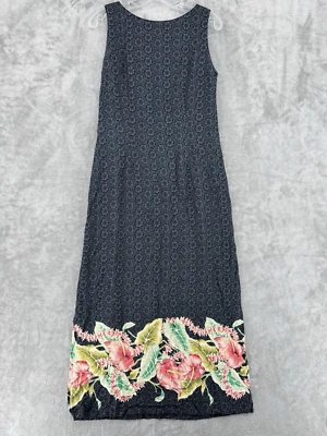 复古 Norm Thompson 连衣裙女式 6 Floral Cottage Modest 轻便草原 — 第 1/4 张图片