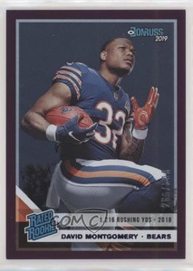 2019 Panini Donruss Rated Stat Line Season /500 David Montgomery #311 Rookie RC