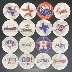 Lot Of 16 Houston Astros Baseball 4’’ Round Cardboard Coasters Nice Gift Idea - Picture 1 of 1