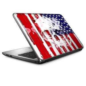 Universal Laptop Skins Wrap for 14" - U.S.A. Flag Skull Drip - Picture 1 of 7
