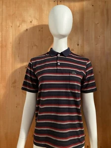 LACOSTE MADE IN FRANCE YOUTH Unisex T-Shirt Tee Shirt L Lrg Large Striped Polo - Picture 1 of 8