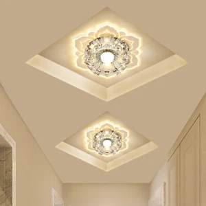 Modern Crystal LED Chandelier Ceiling Light Fixture Hallway Living Room Lighting - Picture 1 of 19