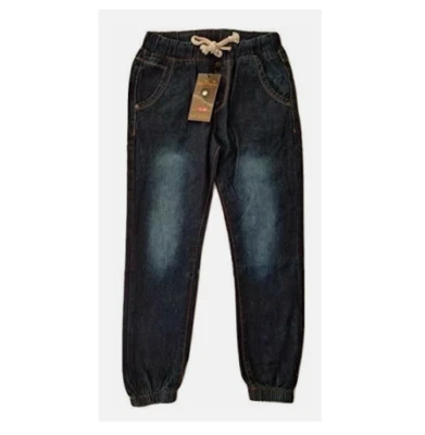 SkyHi Denim Jogger Pants - Adjustable Waist - Organic Cotton - Unisex - Style F - Image 1 of 4