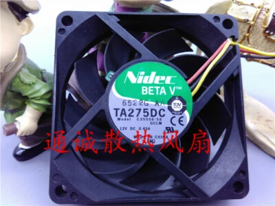 Nidec BETAV TA275DC C35506-58 12V 0.45A 7cm CPU Case Cooling Fan - Image 1 of 2