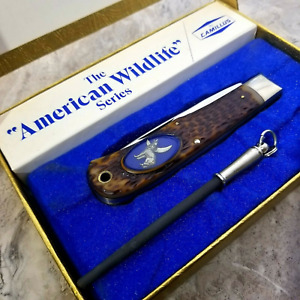 Camillus American Wildlife Jumbo Trapper Pocket Knife Made In Usa