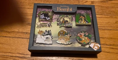 Walt Disney's Bambi 6 Pins Boxed Set LE 500 D23 Expo 2017 Walt Completer Pin - Image 1 of 3
