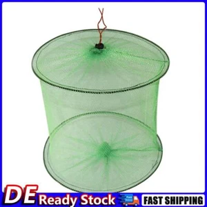 Outdoor 2-lagiges Angelnetz Nylon Fisch Krabbenschutz Mesh Fischzubehör Deu - Afbeelding 1 van 8