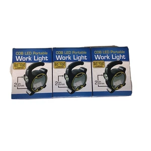 COB LED WORK LIGHT PORTABLE EMERGENCY PREPAREDNESS NEW Lot of 3 - Picture 1 of 6