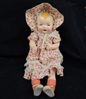 Antique 1920S Effanbee Doll 21" Composition Cloth Walk Talk Sleep Eyes Teeth Usa