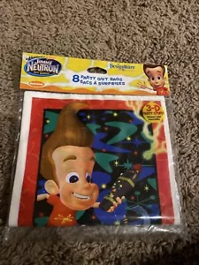 NEW IN PACKAGE 2002 JIMMY NEUTRON 8- LOOT BAGS PARTY SUPPLIES LL - Picture 1 of 2