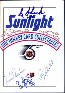 NM HOCKEY PROGRAM AUTOGRAPH BY 7 HOF GORDIE HOWE Bobby Hull Eric Lindros Psa/Dna - Picture 1 of 5