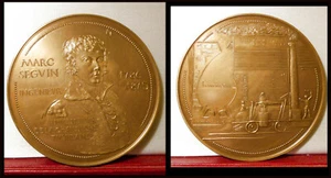 RARA MEDAGLIA BRONZO INGEGNERE FRANCESE INVENTORE CALDAIA A VAPORE DI AMMANN - Foto 1 di 1