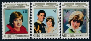 1982 AITUTAKI PRINCESS DIANA 21st BIRTHDAY SET OF 3 FINE MINT MNH - Picture 1 of 1