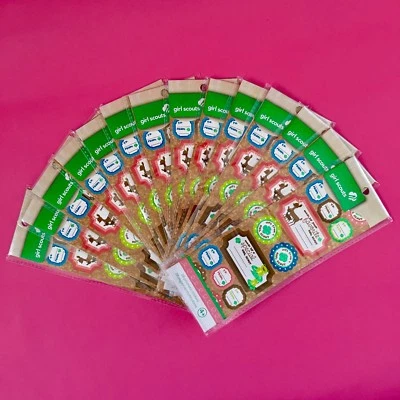 $4 NIP Girl Scouts 28 "TO" "FROM" "MADE BY" "GIFT" Prismatic Stickers+Lbls 70208 - Image 1 of 4