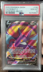 2020 Pokemon Darkness Ablaze #182 Full Art Crobat V PSA 10 - Bild 1 von 2