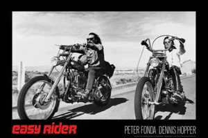 Poster Easy Rider B&W Peter Fonda Dennis Hopper - Picture 1 of 1